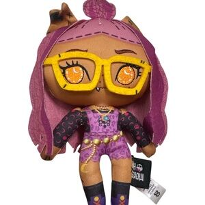 Monster High Plush with Pink Cape and Orange Details